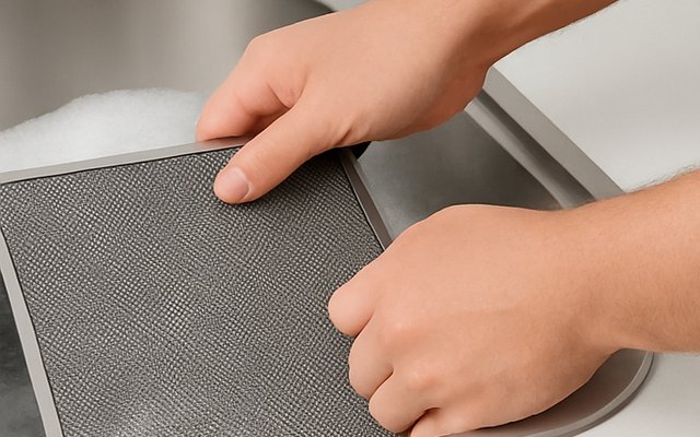 Slik rengjør du fettfilter og kjøkkenvifte | Inneklimatips